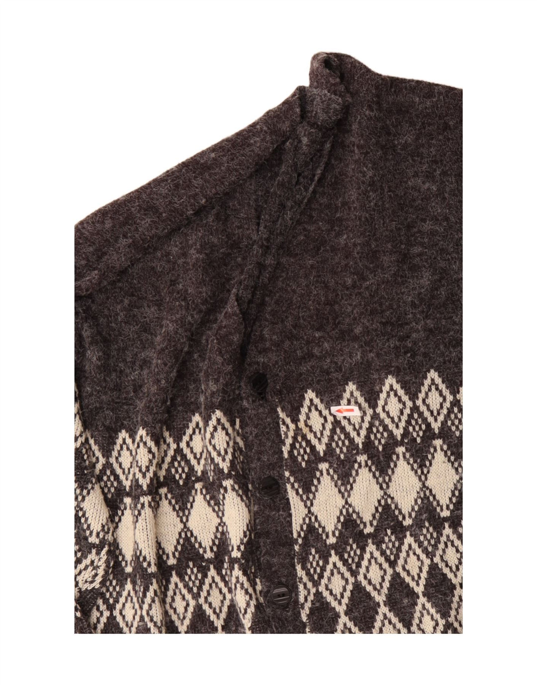 Pulover cardigan pentru bărbați VINTAGE XL Gri Argyle/Diamond