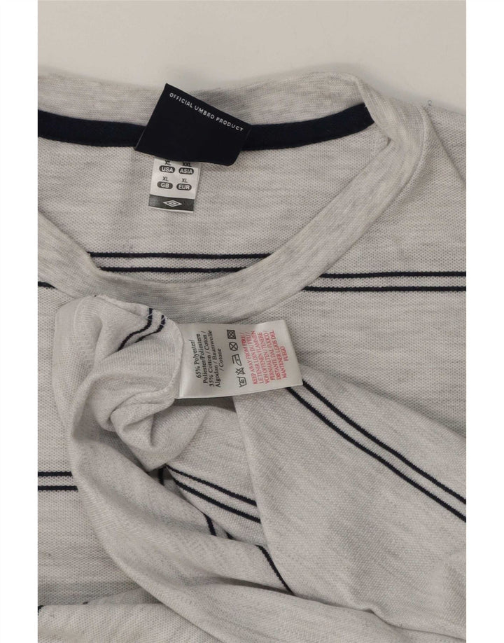 Tricou pentru bărbați Umbro Top XL poliester cu dungi gri