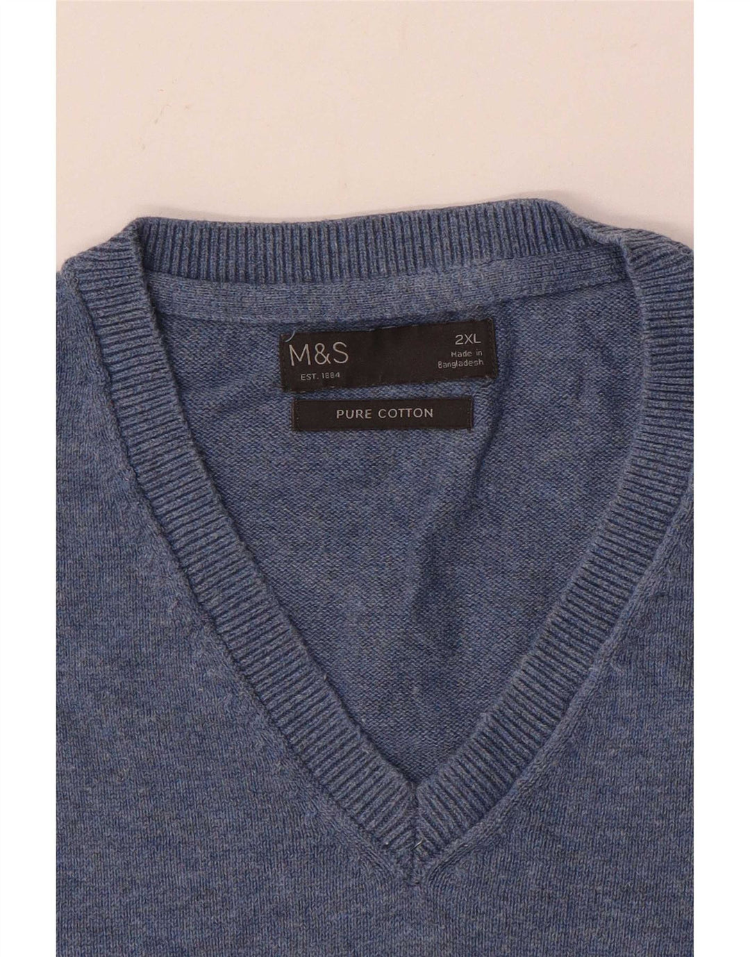 Vestă Marks & Spencer pentru bărbați, 2XL, bumbac, albastru
