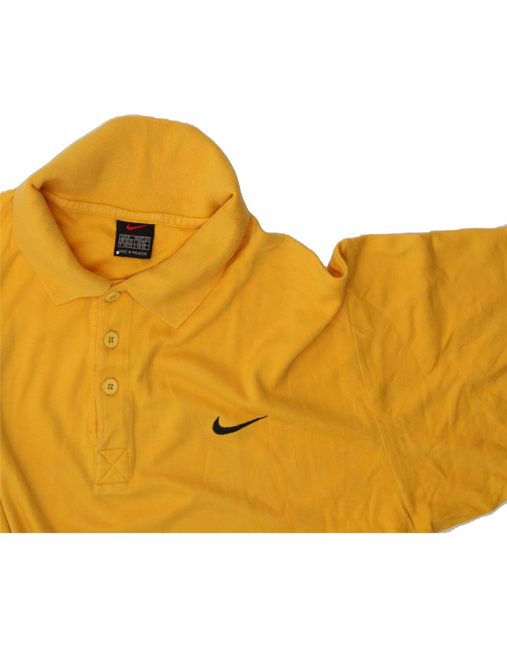 NIKE Mens Polo Shirt UK 39/41 Medium Yellow Cotton Vintage Nike and Second-Hand Nike from Messina Hembry 