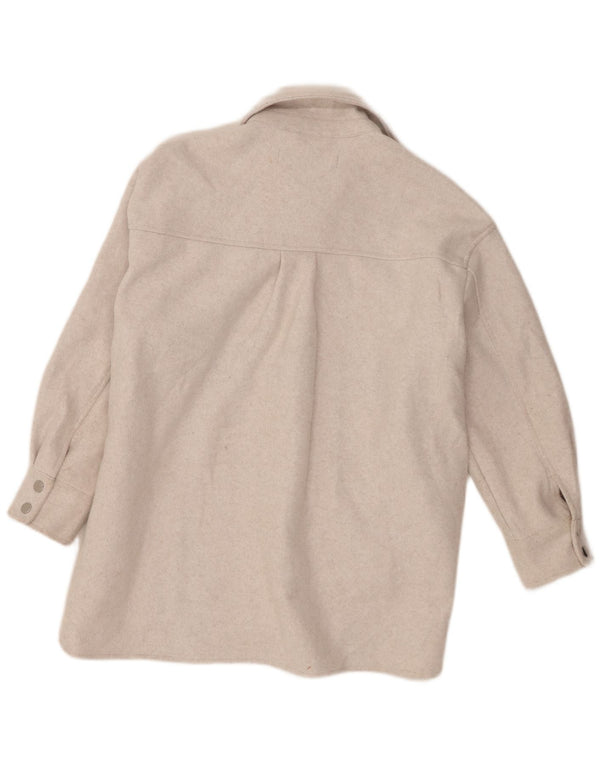 Jachetă Shacket pentru femei Zara UK 6 XS poliester bej