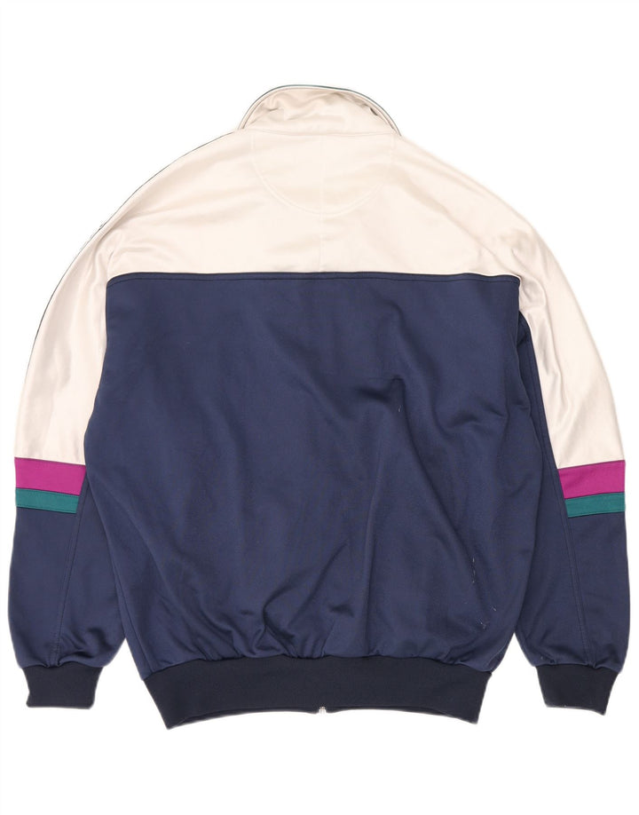 Jachetă de top pentru trening grafic ASICS pentru bărbați IT 52, mare, bleumarin, color block