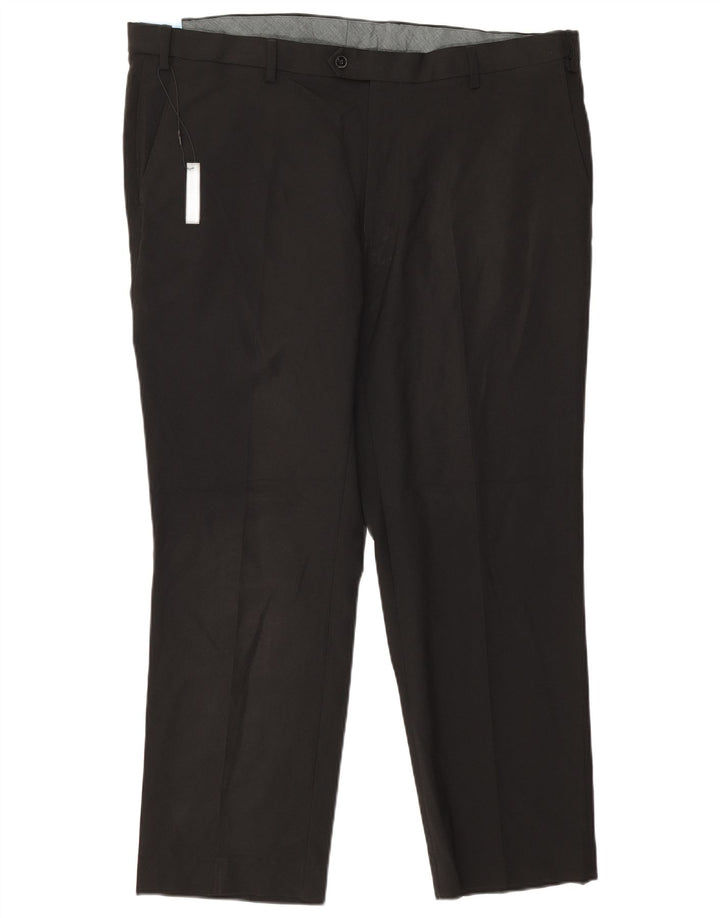 Marks & Spencer Pantaloni de costum obișnuiți pentru bărbați L42 L29 Poliester negru