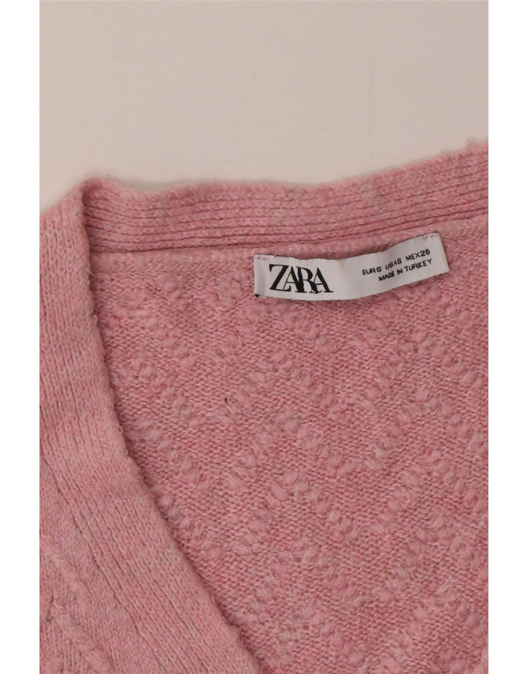 Pulover cardigan supradimensionat pentru femei Zara UK 10 mic roz