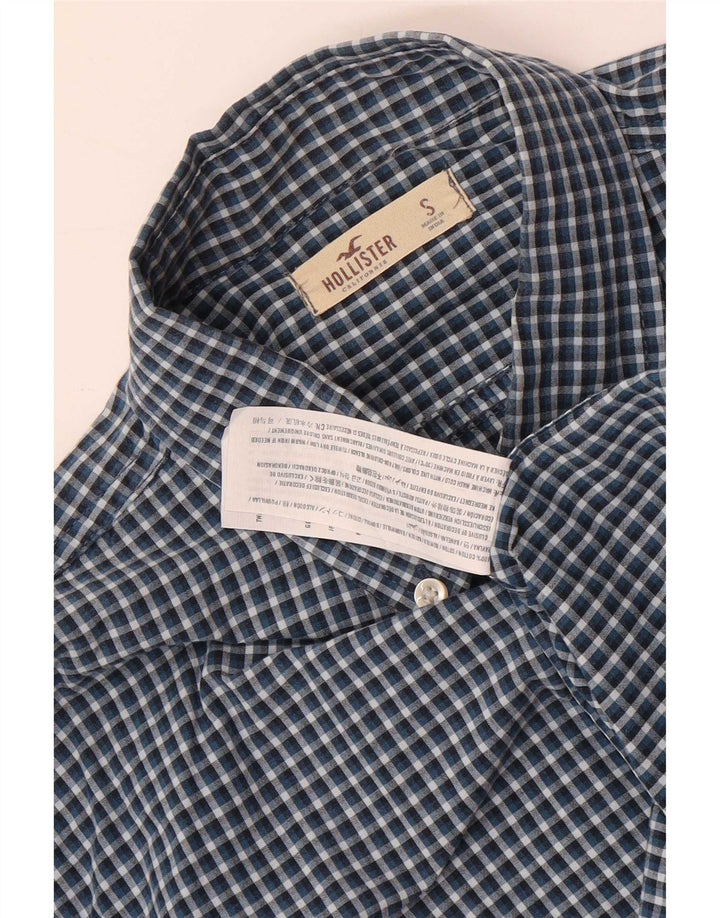 Cămașă Hollister pentru bărbați, mică, bleumarin, din bumbac