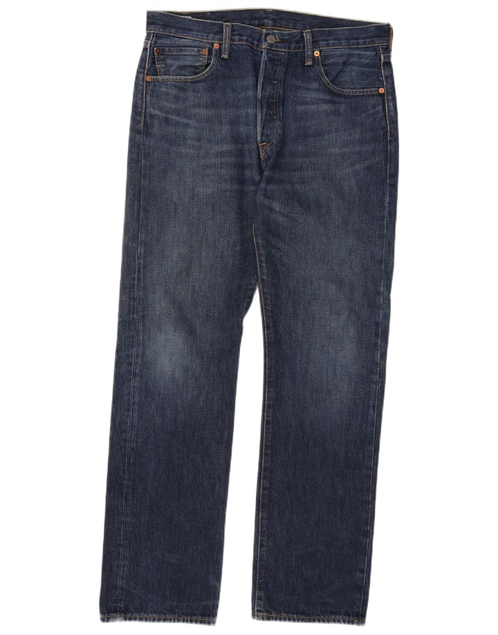 Blugi drepti pentru bărbați Levi's 501 W34 L32 bumbac bleumarin
