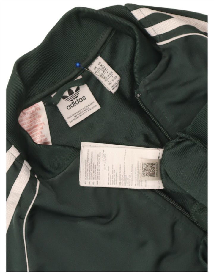 Jachetă de trening pentru băieți Adidas 11-12 ani Poliester verde