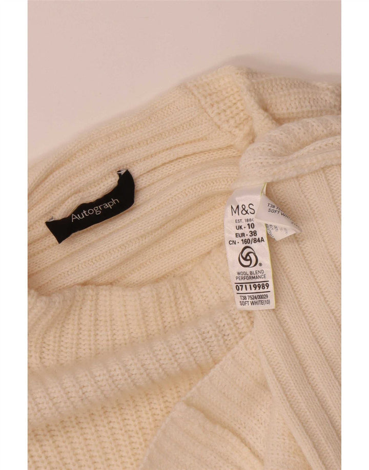 Pulover cu gât țestoasă pentru femei Marks & Spencer UK 10 Small Off White