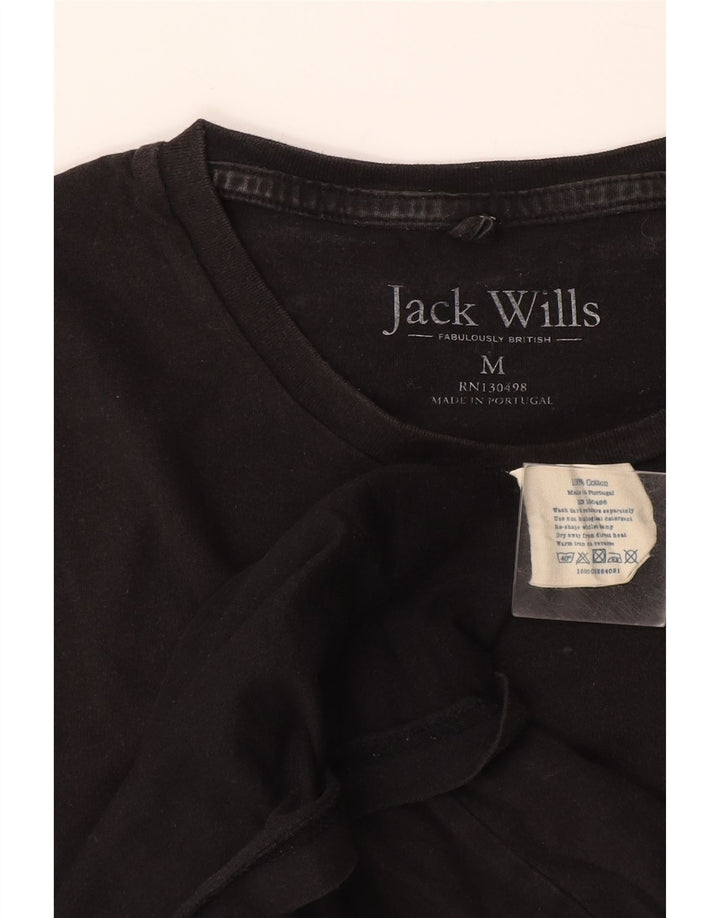 Tricou Jack Wills pentru bărbați Top mediu din bumbac negru