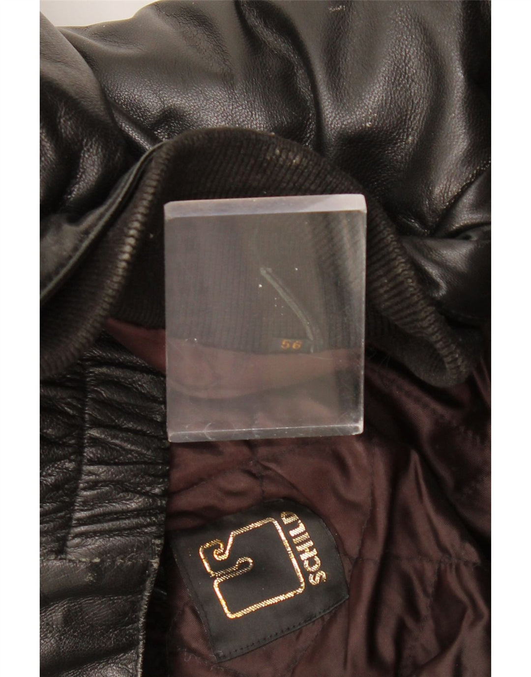 Jachetă militară din piele pentru bărbați SCHILD UK 40, mare, neagră