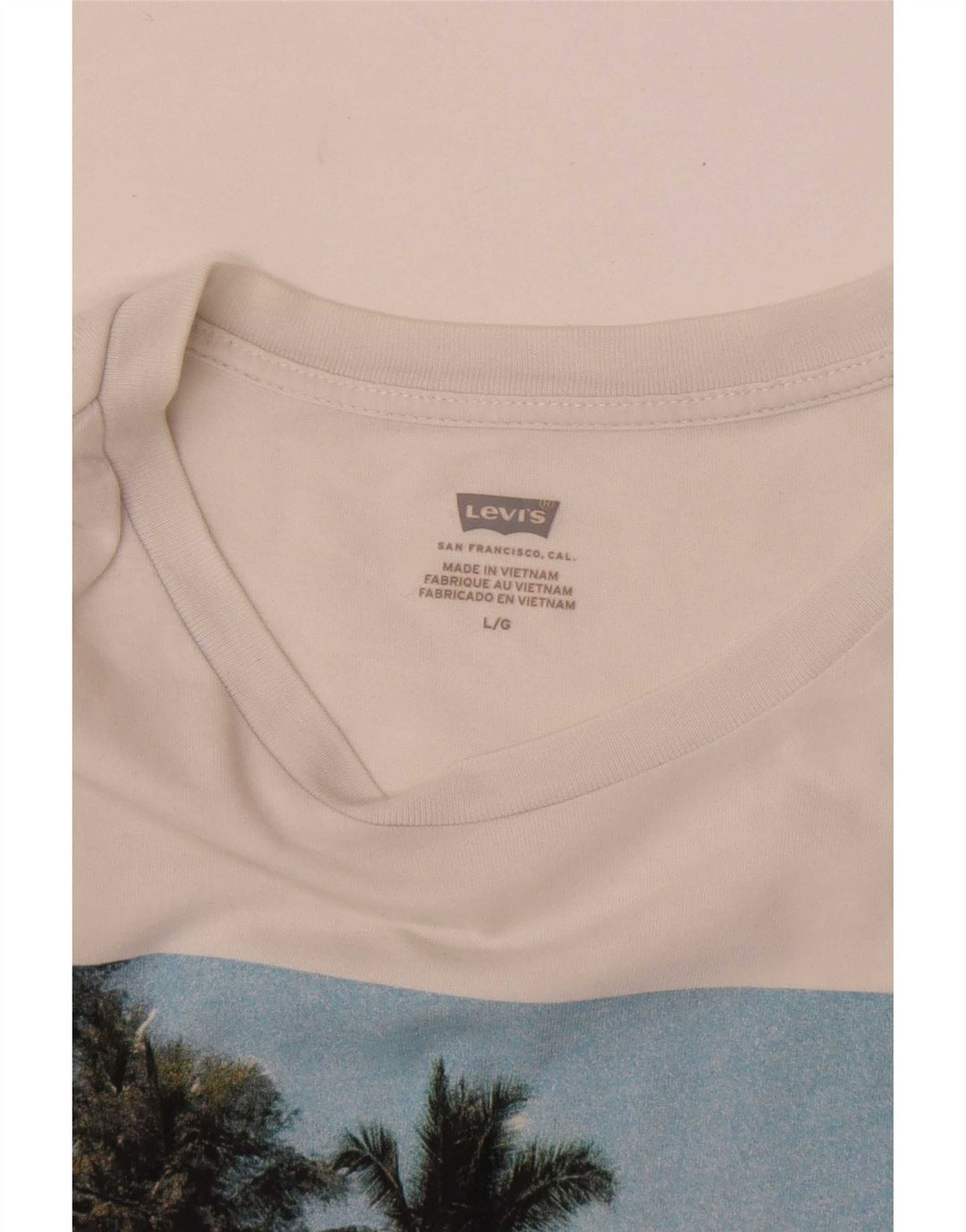 Tricou grafic pentru bărbați Levi's Top Large White