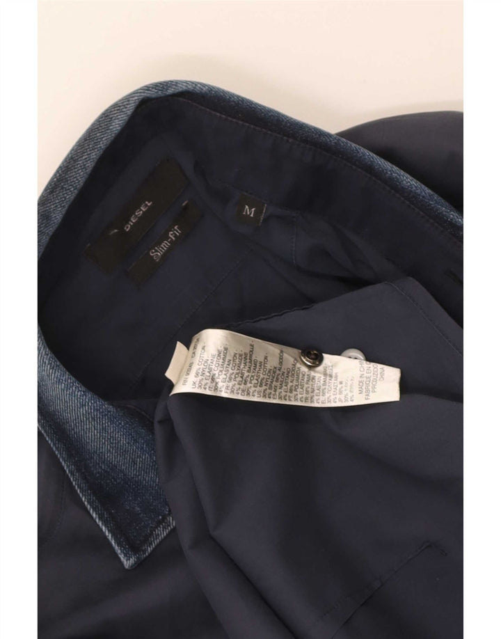 Cămașă pentru bărbați Diesel Slim Fit Bumbac mediu albastru bleumarin