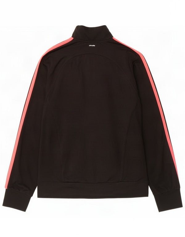 Adidas Climalite Trening Top Jacket UK 16/18 Large Black Polyester