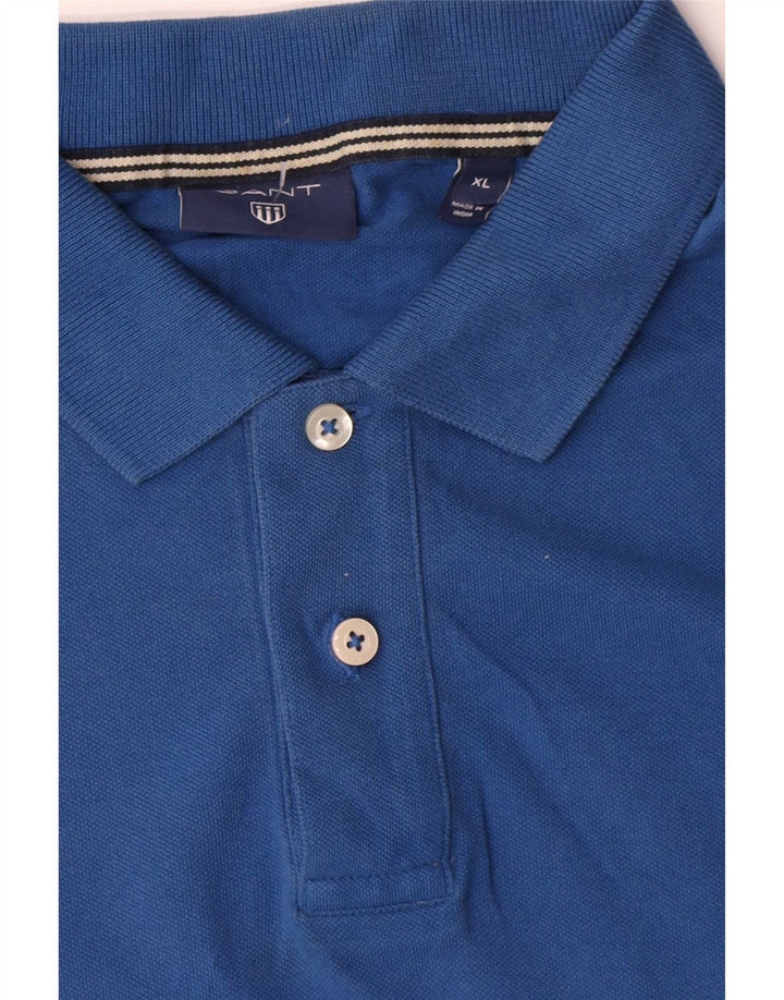 Tricou polo pentru bărbați Gant XL, bumbac albastru