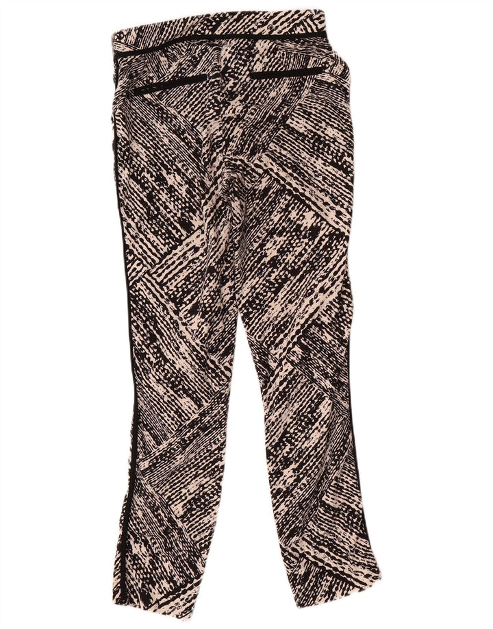 Pantaloni casual slim pentru femei Zara, cu model abstract, Mici L26 L27 Negri