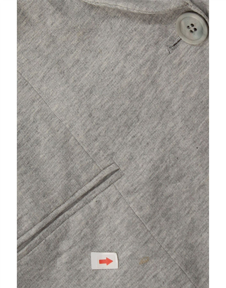 Blazer pentru femei Zara cu 1 nasture UK 14 mare bumbac gri