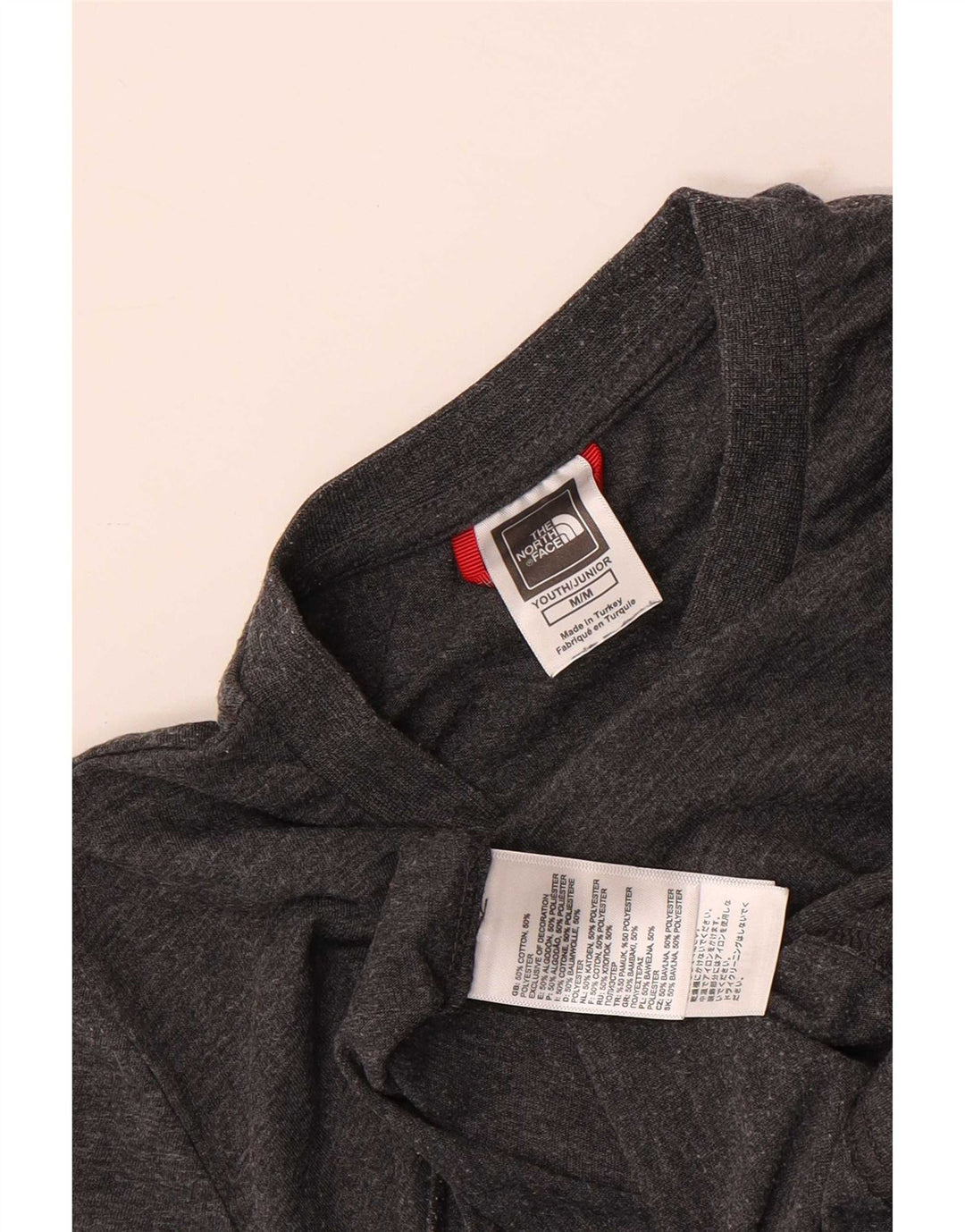 Tricou pentru băieți The North Face Top 9-10 ani, bumbac gri mediu