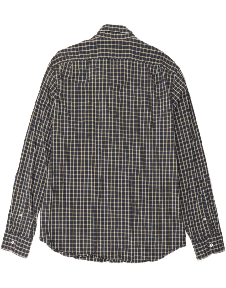 J. CREW Mens Flex Slim Shirt XL Navy Blue Check Cotton Vintage J. Crew and Second-Hand J. Crew from Messina Hembry 