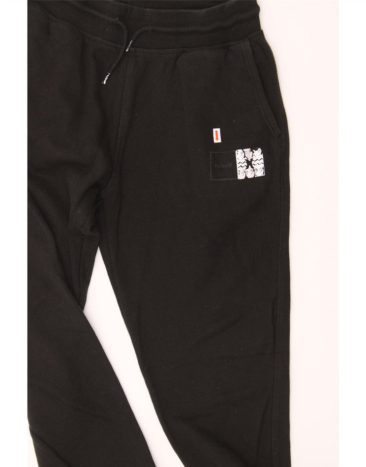 HURLEY Mens Tracksuit Trousers Joggers Small  Black Cotton Vintage Hurley and Second-Hand Hurley from Messina Hembry 