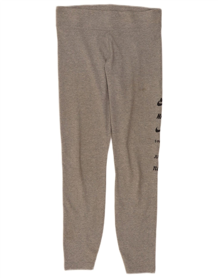 Leggings grafic NIKE pentru femei UK 14, mare, gri bumbac