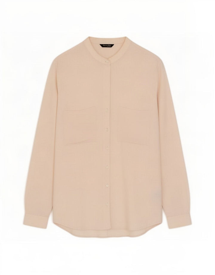 Cămașă peste cămașă Massimo Dutti pentru femei EU 38 Mic Bej