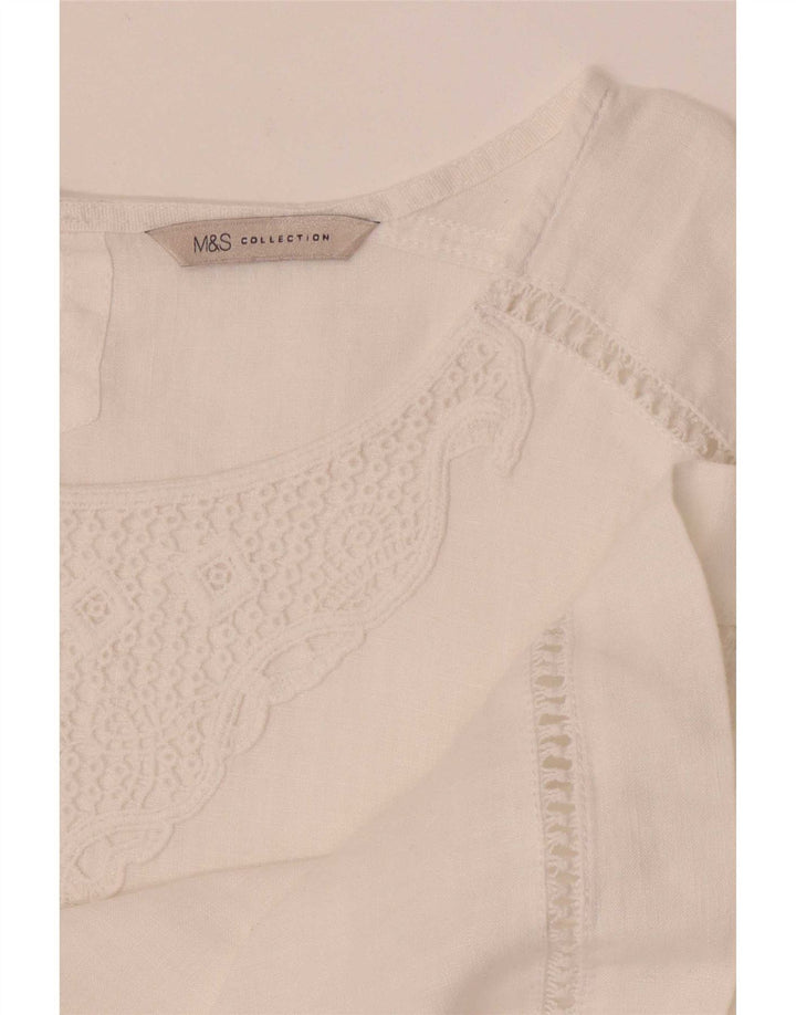 Marks & Spencer Bluză Femei Top UK 10 Small White
