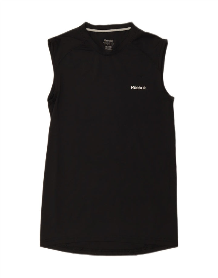 REEBOK Womens Vest Top UK 12 Medium Black Vintage Reebok and Second-Hand Reebok from Messina Hembry 