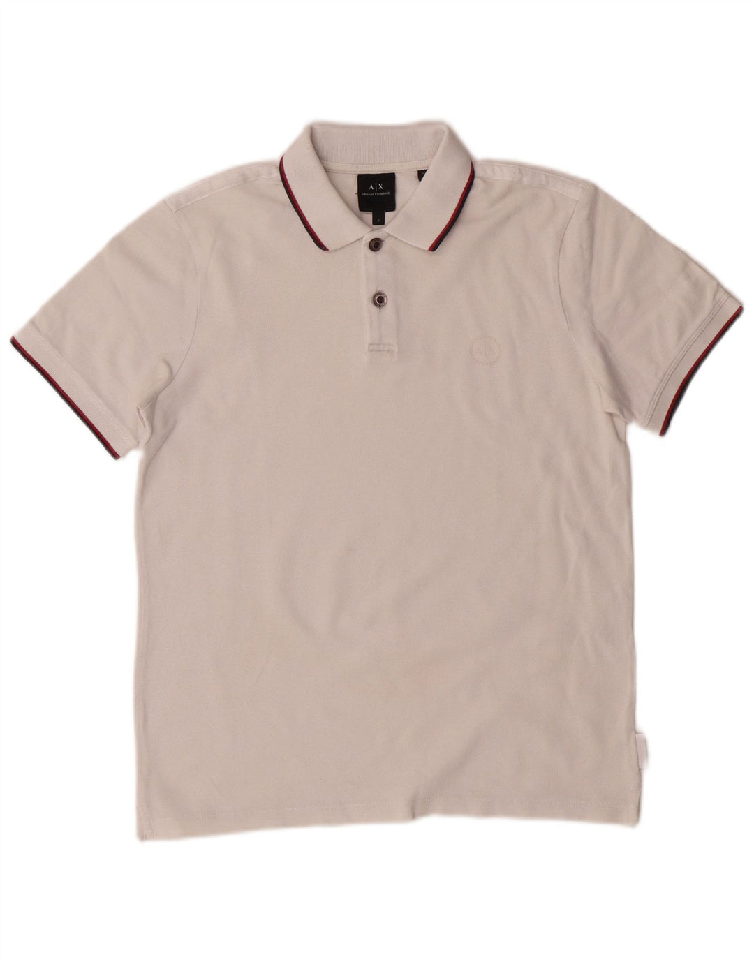 Tricou polo Armani Exchange pentru bărbați, bumbac alb mic