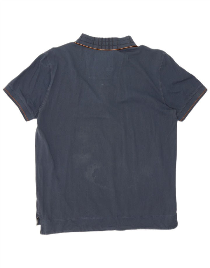 Cămașă polo Hugo Boss pentru bărbați, cu formă normală, din bumbac cu carouri, albastru bleumarin
