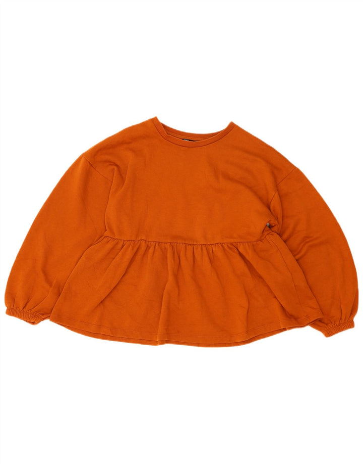 Pulover supradimensionat pentru femei Zara UK 10 Bumbac maro mic