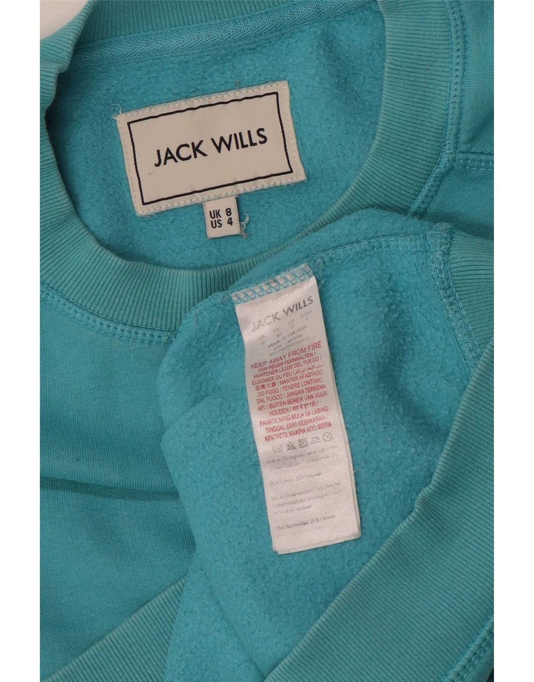 Jack Wills Pulover supradimensionat pentru femei UK 8 Bumbac albastru mic