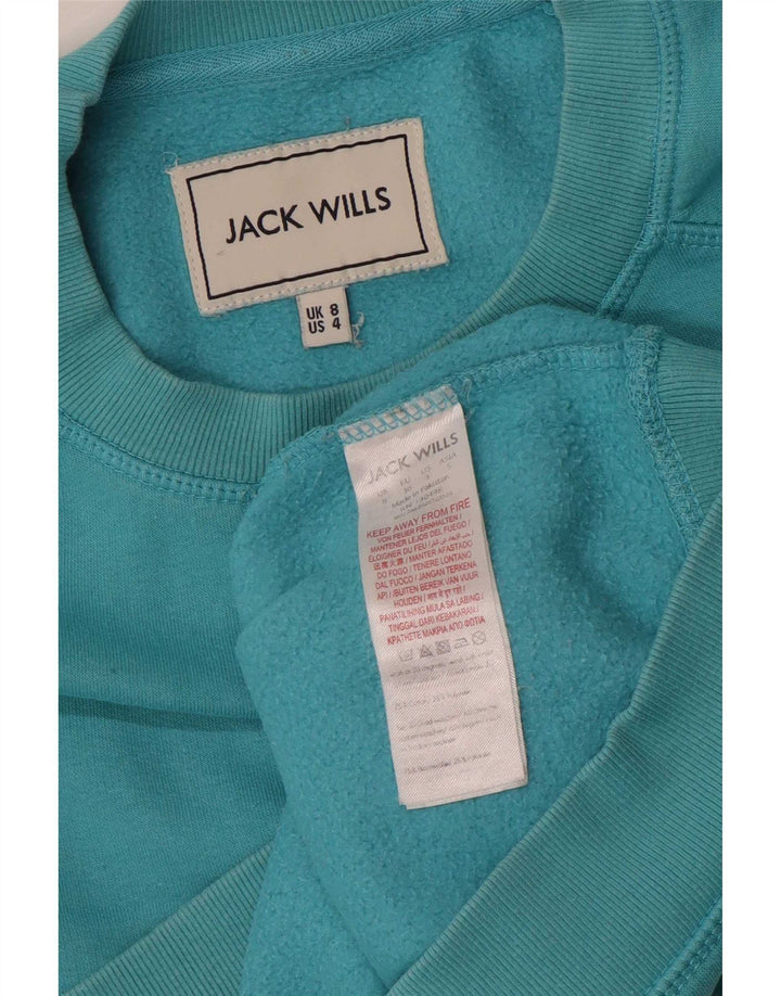Jack Wills Pulover supradimensionat pentru femei UK 8 Bumbac albastru mic