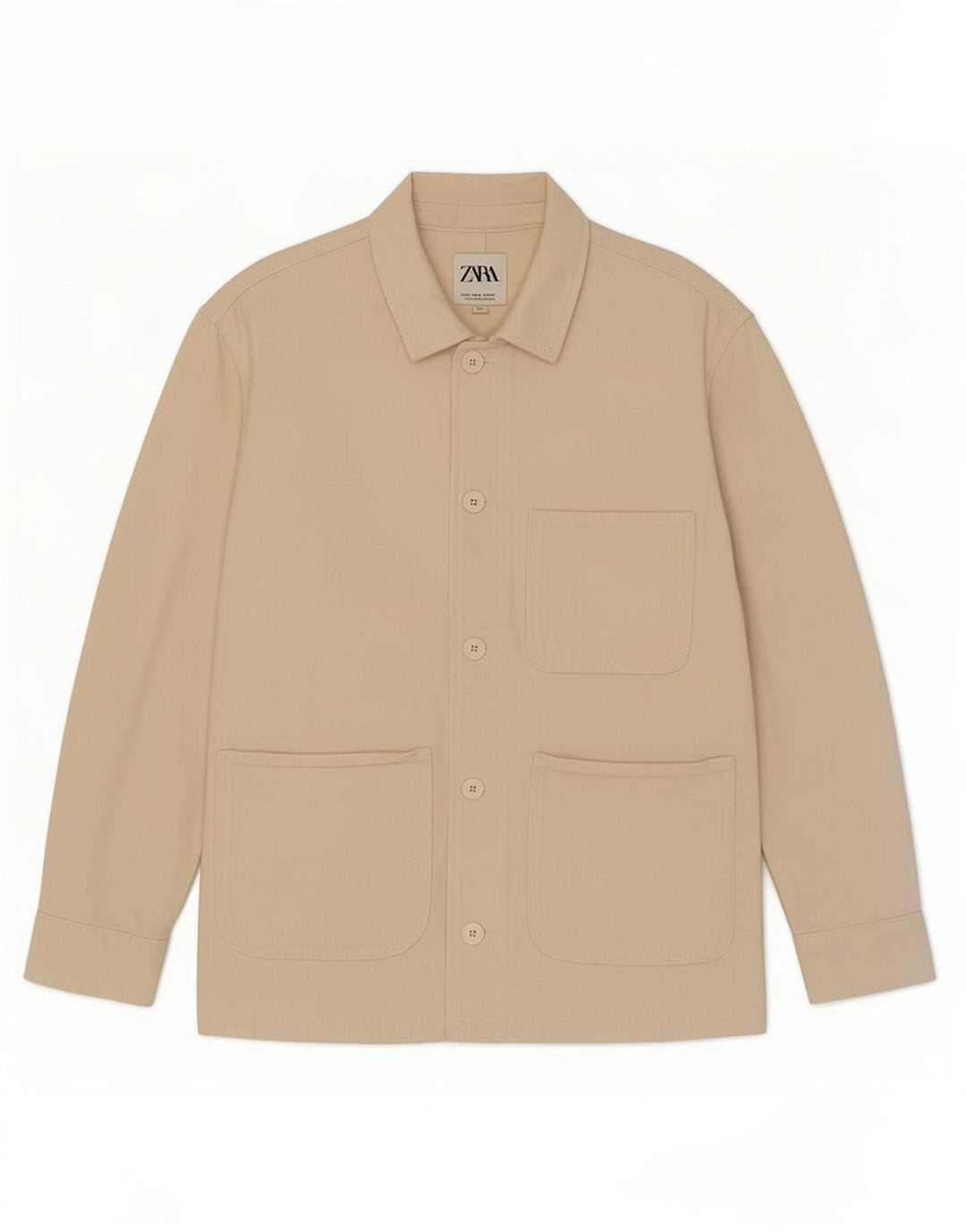 Jachetă Utilitară pentru Damă Zara UK 14 Medium Bumbac alb