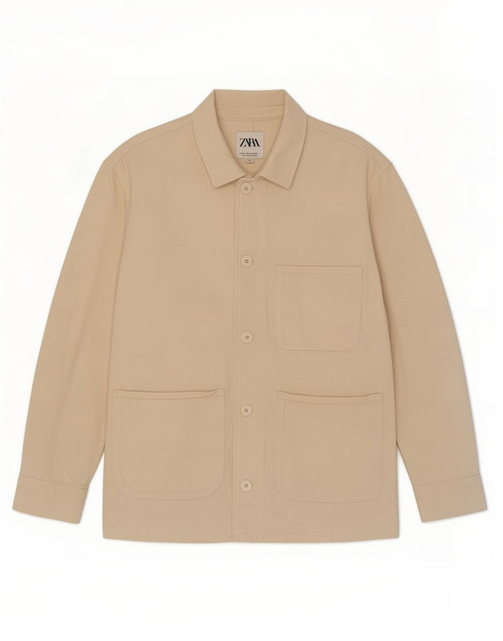 Jachetă Utilitară pentru Damă Zara UK 14 Medium Bumbac alb