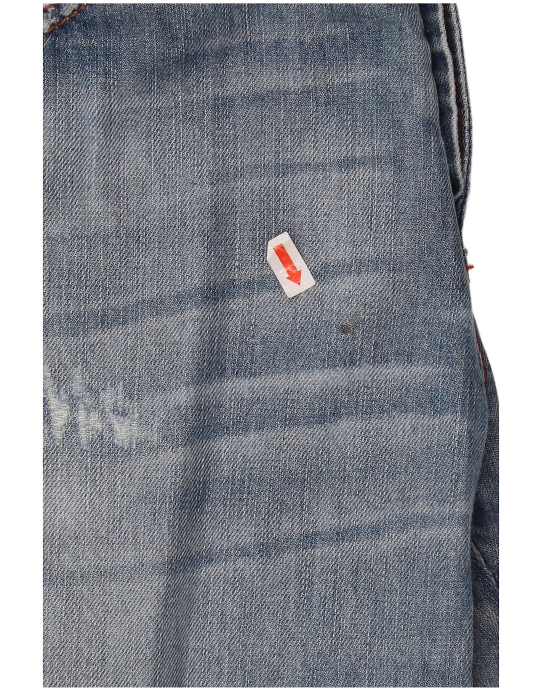 Pantaloni scurți din denim, învechiți, de damă Benetton, W30, albastru mediu