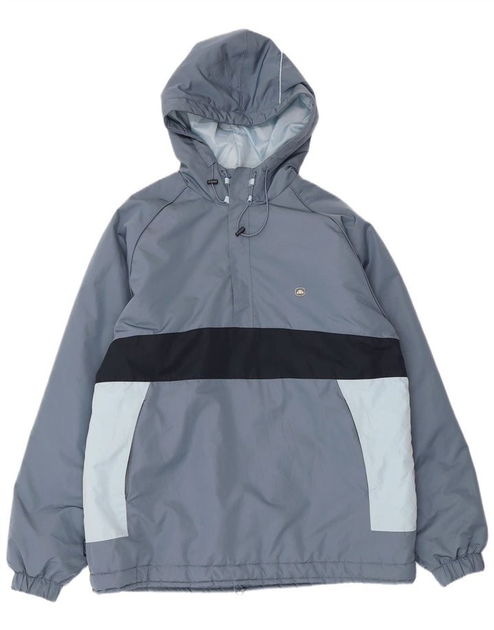 Jachetă Anorak cu glugă pentru bărbați Ellesse UK 38 Gri mediu Poliester color bloc