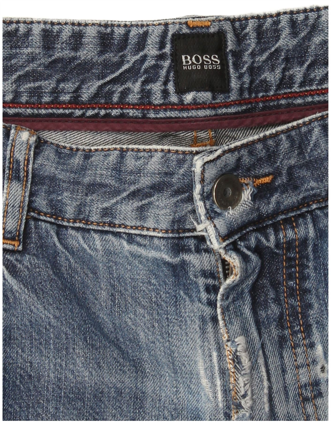 Blugi drepti pentru bărbați Hugo Boss W36 L31 albastru