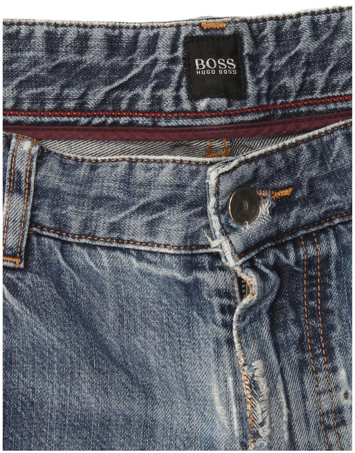 Blugi drepti pentru bărbați Hugo Boss W36 L31 albastru