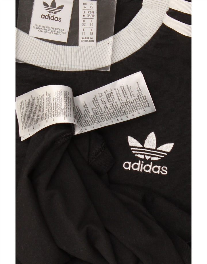 Tricou supradimensionat pentru femei Adidas UK 6 XS bumbac negru