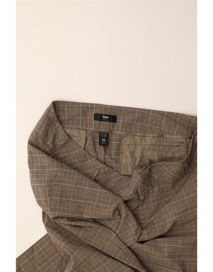 MOSSIMO Womens Bootcut Chino Trousers US 16 2XL W40 L32 Brown Check Vintage Mossimo and Second-Hand Mossimo from Messina Hembry 
