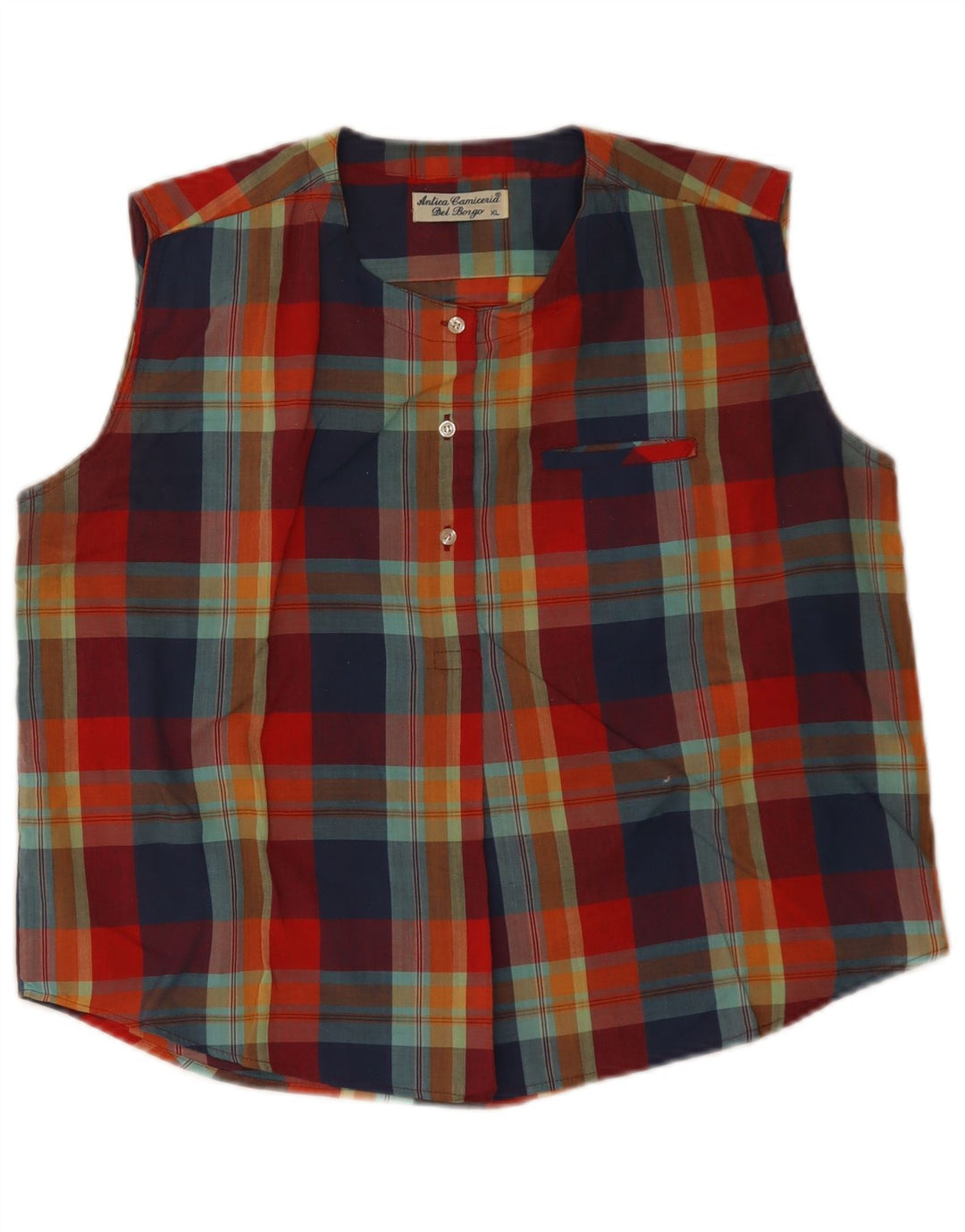 Antica Camiceria Pulover Femei UK 18 XL Multicolor Check