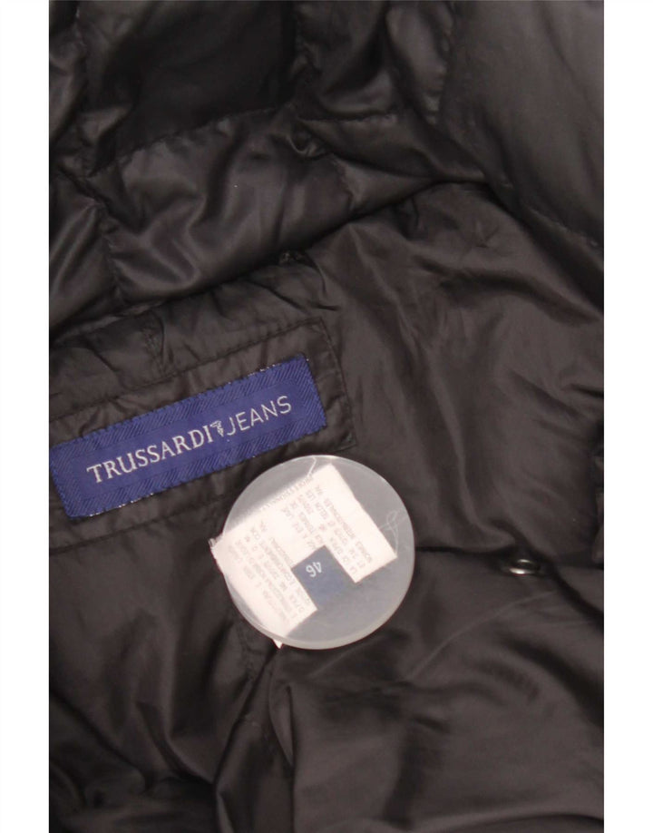 Palton căptușit pentru femei Trussardi Jeans IT 46 Large Black