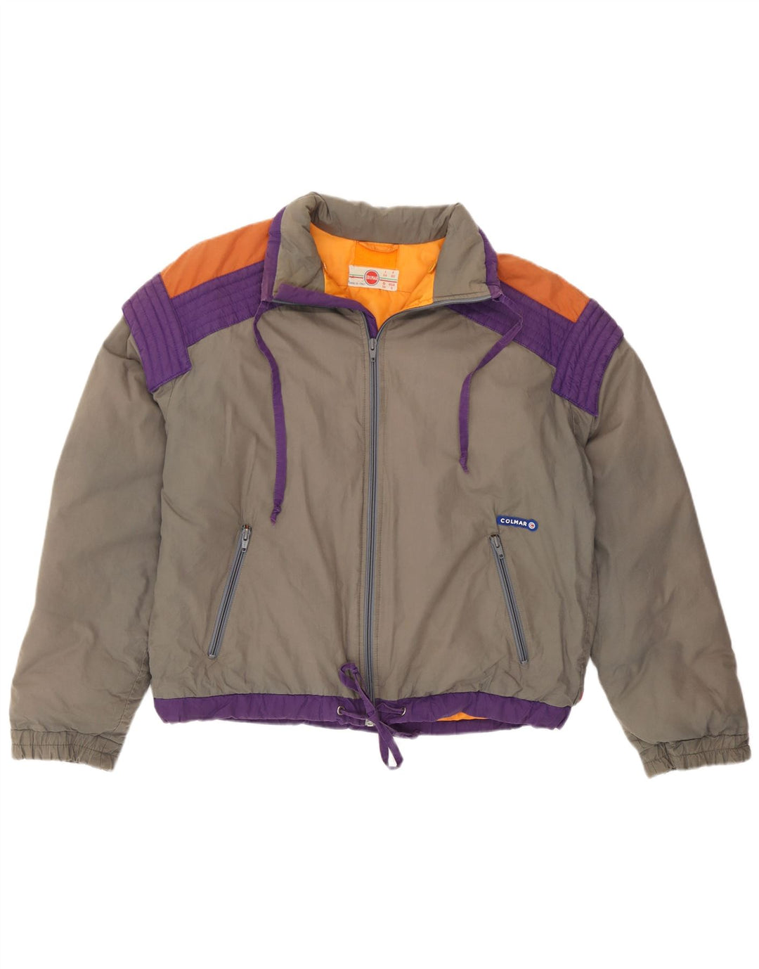 Jachetă de schi Colmar pentru femei IT 44, gri mediu, bumbac color bloc retro
