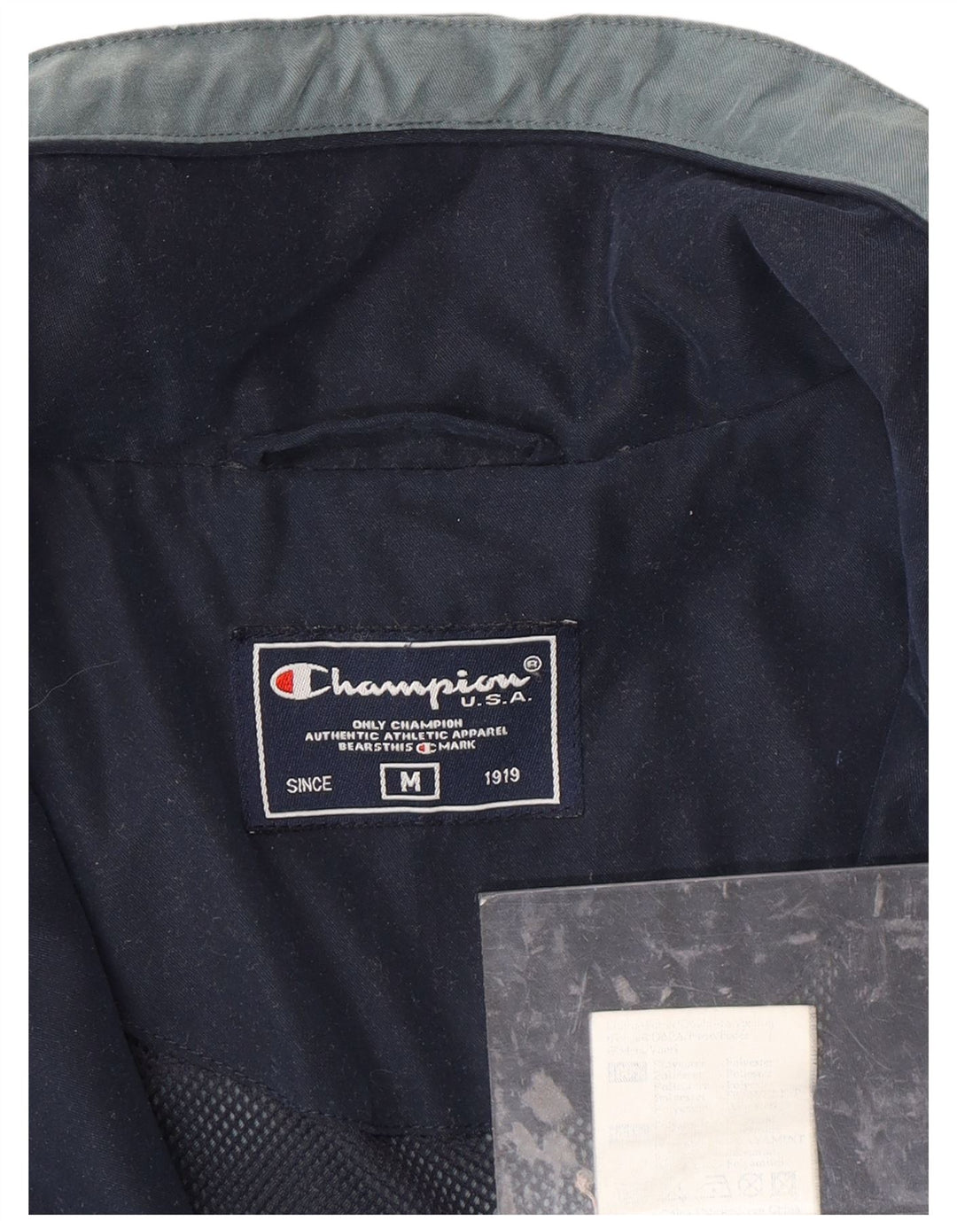 Jachetă de trening pentru bărbați CHAMPION, poliester, gri mediu