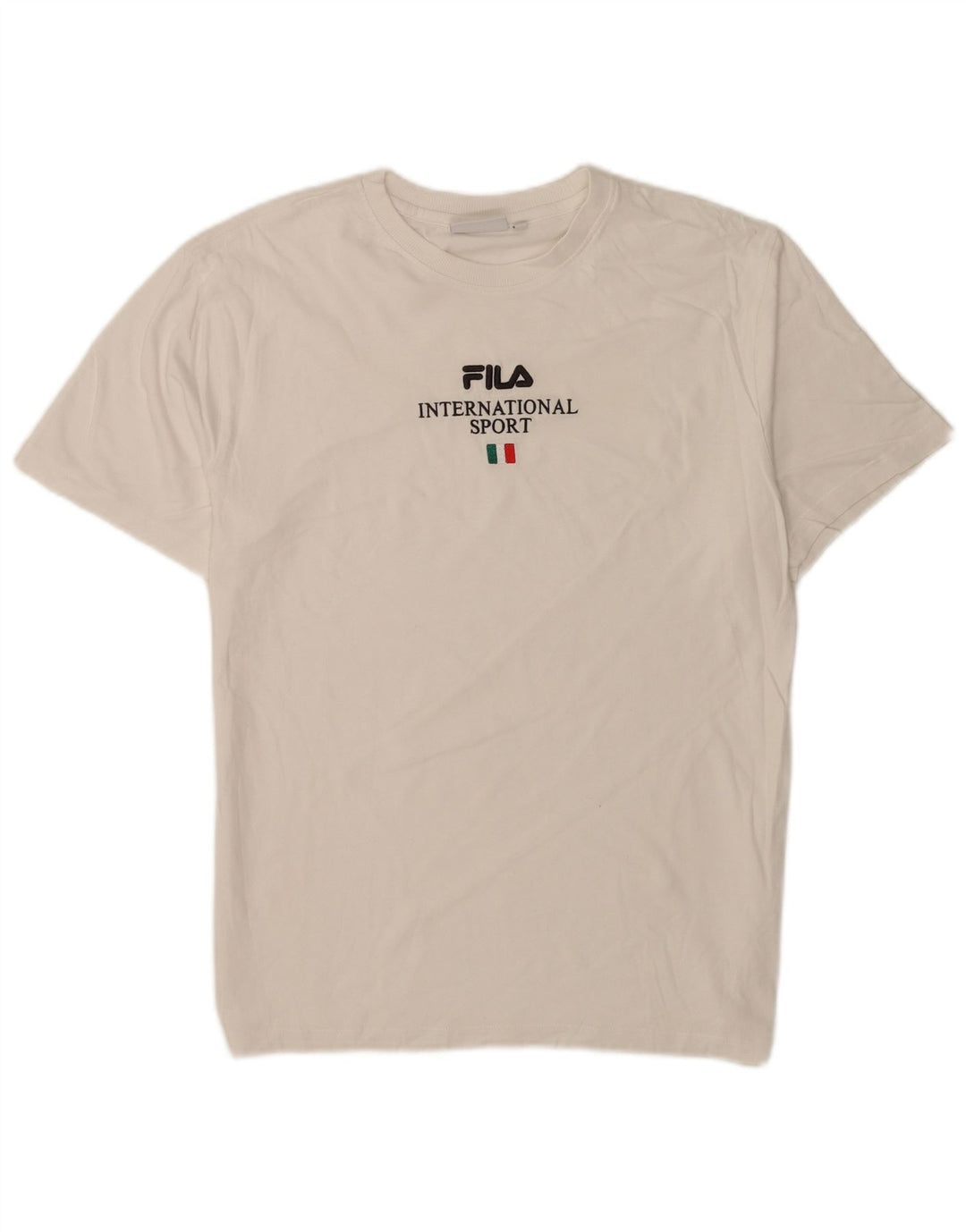 Tricou cu grafic Fila pentru bărbați Top Medium Alb Bumbac