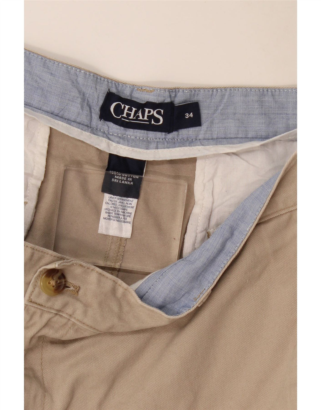 Pantaloni scurți chino pentru bărbați CHAPS W34 mare, bej, bumbac