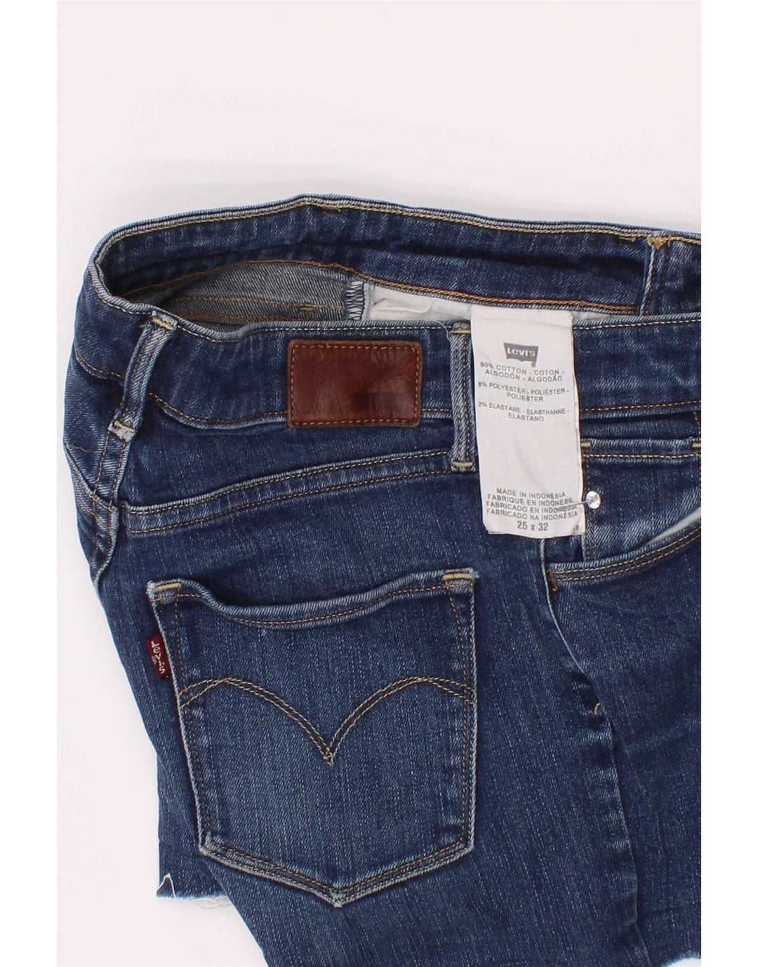 Pantaloni scurți din blugi pentru femei Levi's W25 XS Bumbac albastru