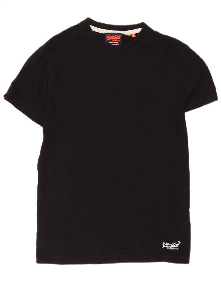 Tricou Superdry pentru bărbați Top mediu negru bumbac