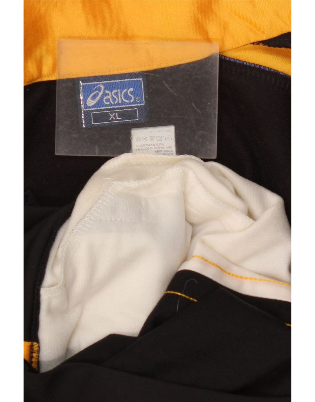 Jachetă de top pentru trening grafic ASICS pentru bărbați XL, poliester color bloc negru