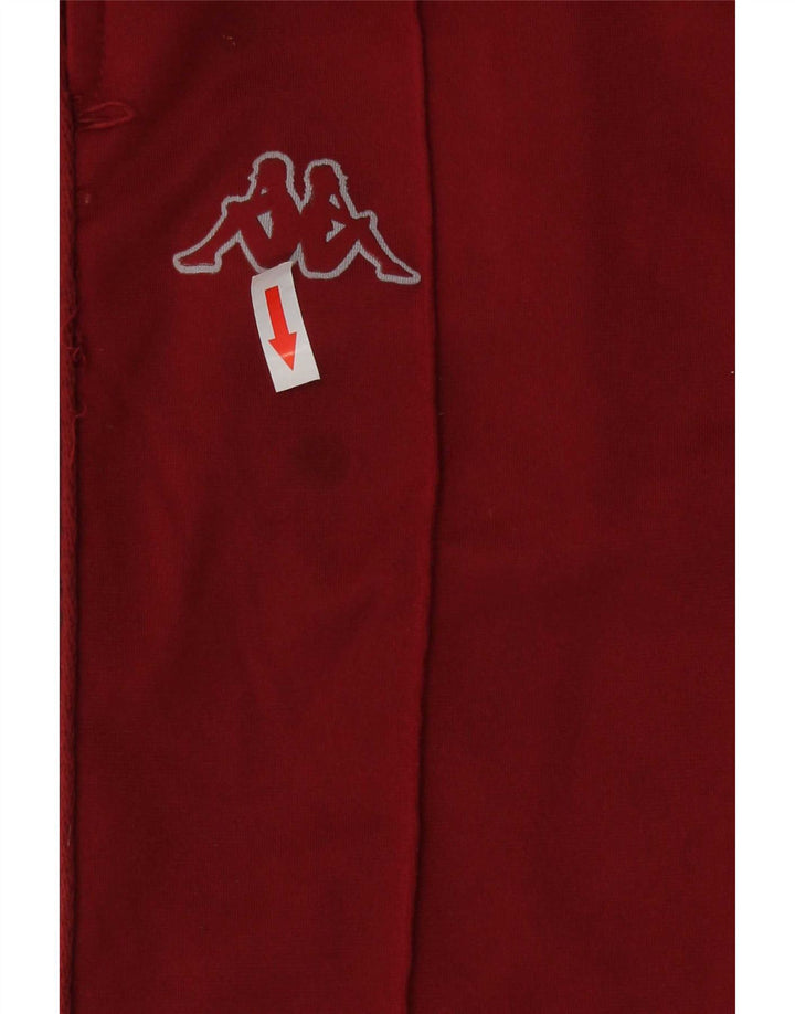 Pantaloni de trening cu grafică pentru bărbați Kappa, poliester mic de culoare burgundă